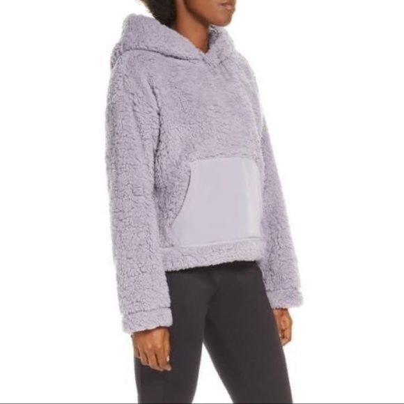 NWT Zella Cassie Faux Shearling Hoodie Size Large - Picture 2 of 14